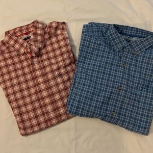 ARIAT PRO SERIES STRETCH MEN’S LONG SLEEVE BUTTON DOWN SHIRT SIZE M 2 SHIRTS